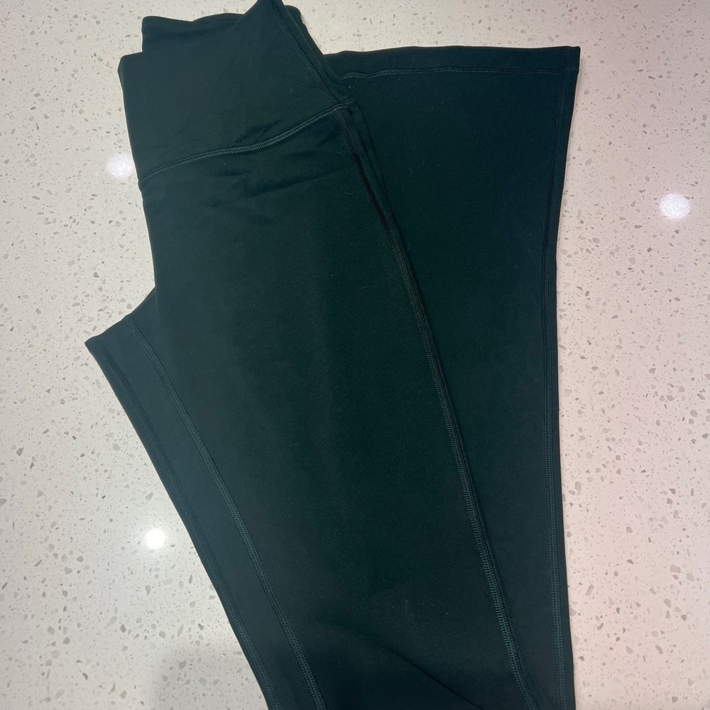 Green lululemon mini flare leggings size 4